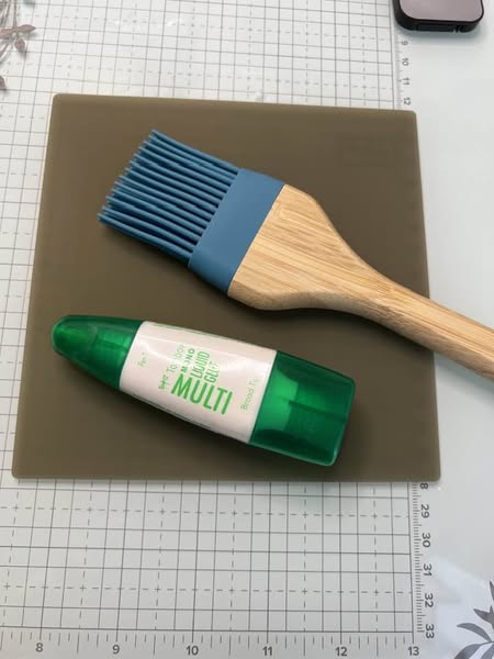 DIY Die Cut Hack: Use a Silicone Brush for Adhesive